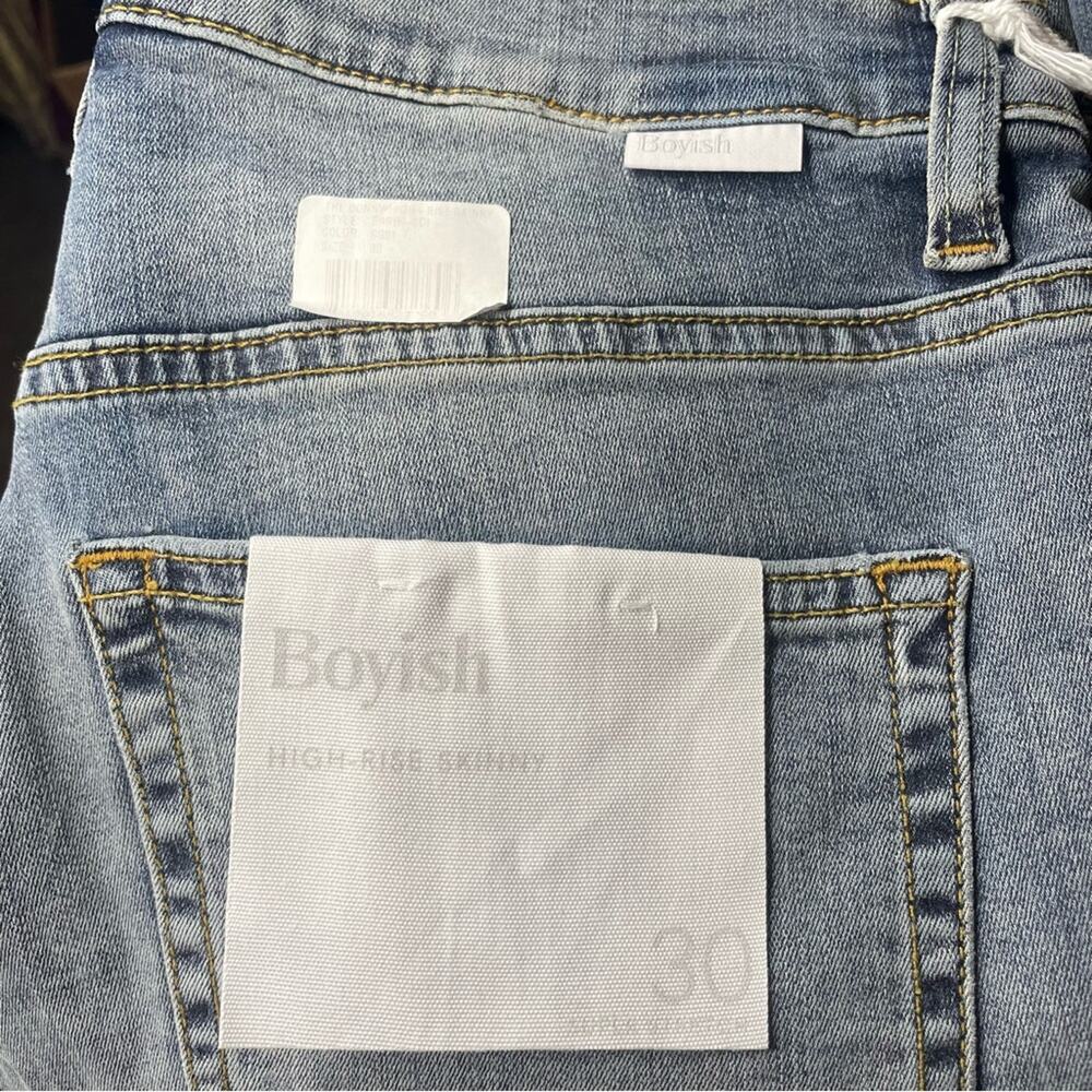 Boyish High-Rise Donny Skinny Jeans in A Fist Full of Dollars Women’s Sz 30 - Picture 5 of 9